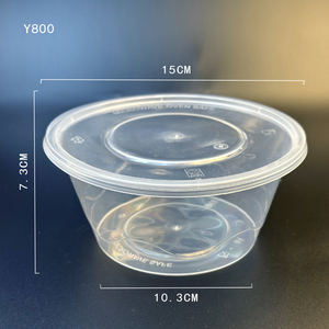 Contenants alimentaires ronds en <span class=keywords><strong>plastique</strong></span>, à emporter, jetables, boîte à lunch en <span class=keywords><strong>plastique</strong></span>, bol pour soupe chaude et nouilles, compatible micro-ondes - Product Image 1