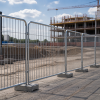 Clôture de chantier temporaire galvanisée de type australien de haute qualité, clôture de sécurité portable de 6 pieds pour balcon et bétail
