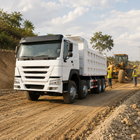 Б/у самосвал HOWO A7 8x4 для покупателей из Южной Америки, леворульный, шины 12.00R20, 336-480 л.с., для тяжелых грузов