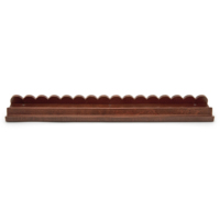 Ensemble de supports à mahjong festonnés en noyer et en acrylique festonné tortue pour le divertissement des sœurs