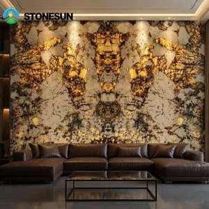 Dalle de quartzite Patagonia StoneSun, polie, émaillée, translucide, marbre <span class=keywords><strong>Pandora</strong></span> pour mur, plan de travail de cuisine, plan de travail, dessus de table - Product Image 3
