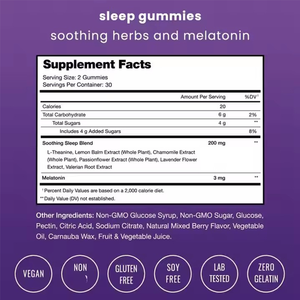 Permen Tidur Melatonin <span class=keywords><strong>GABA</strong></span> dengan Infus Herbal, Bantuan Relaksasi Organik Bebas Gula & Kemasan Individual - Product Image 4