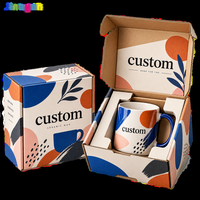 Boîte d'expédition personnalisée en carton ondulé pour tasses, avec insert, pour emballage de tasses en céramique