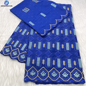 Sinya Offre Spéciale Suisse Coton Voile et Écharpe Dentelle en Suisse 100% Coton Voile Dentelle Robe pour la Fête de Mariage - Product Image 1