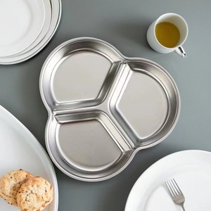 Piatto per Salse in Acciaio Inox a Griglia, Design Minimalista per Ristoranti Coreani, Barbecue e Hot Pot - Product Image 3