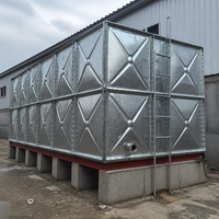 Réservoir d'eau carré galvanisé HDG, réservoir d'eau incendie modulaire assemblé par boulons, galvanisé à chaud