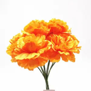Orange künstliche Ringelblume Blumen Bulk Ball Blumen sträuße von Factory Direct Seiden blumen Anordnung für Herzstück Blume