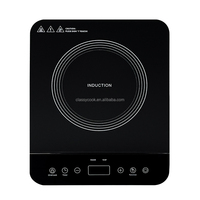 Cuisinière à Induction Portable 2000W 4 lumières LED bleues 230V brûleur électrique simple contrôle tactile comptoir ménage appartement hôtel
