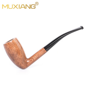 MUXIANG Wooden Smoking Pipe Bent Type Handmade Tobacco Pipe For Men And Beginners - Product Image 1