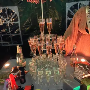 Nouveau présentoir à Champagne en acrylique transparent, support de Table, centre de Table, porte-lunettes mural à Champagne pour fournitures de mariage