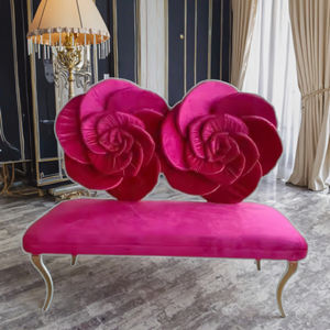 Nouvelle arrivée Canapé en velours avec un design élégant et moderne de style banquet, ce qui le rend le choix idéal pour les décorations de mariage à domicile - Product Image 4