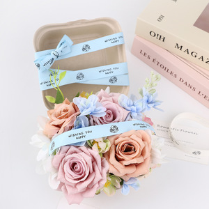 Jiuxia Ribbon Spool 2cm Cotton Printed Wishing You Happy Cartoon Gift Decor - Product Image 3