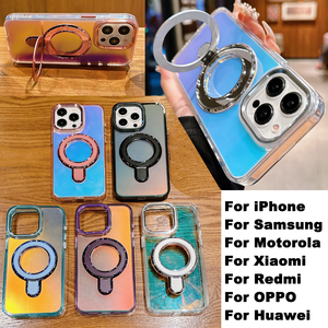 Vrouwen Mobiele Telefoon Case Voor Iphone 17 <span class=keywords><strong>16</strong></span> Air <span class=keywords><strong>15</strong></span> 14 Plus 13 12 Pro Max Standaard Magnetische Ring Houder Luxe Gsm Cover Meisje - Product Image 1