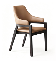 Chaise de salle à manger moderne en cuir PU de luxe, durable pour les petits espaces, la maison ou les restaurants d'hôtel