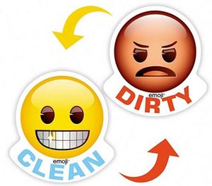 Máy Rửa Chén Nam Châm Sạch Bẩn Dấu Hiệu Vui Món Ăn Máy Giặt Dấu Hiệu Hai Mặt Nam Châm Lật Chỉ Số - Product Image 1