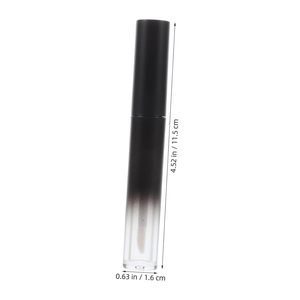 Unique Design CP02-1245 New <b>Black</b> White Gradient Slim Plastic Cosmetic Lip Gloss & Mascara <b>Pump</b> Cap Empty Tube with Hot Stamping - Product Image 2