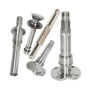 iso9001 factory cnc machining and milling custom aluminum stainless steel spindle oil hydraulic pump shaft