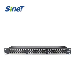 Günstigerer Preis 19 ''Zoll Rack montiert 1U 24 Ports 2U 48 Ports Cat5e Cat6 Cat6A FTP Shielded Patch Panel