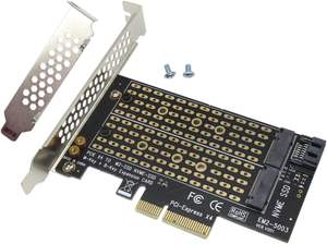 <span class=keywords><strong>M</strong></span>.2 NGFF إلى سطح المكتب PCIe X4 X8 X16 NVMe لساتا ثنائي SSD بطاقة محول سريع الأداء في المخزن - Product Image 4