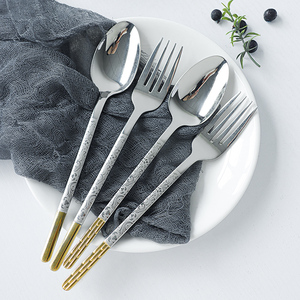 Cubiertos de boda de Oriente Medio 24 piezas 36 piezas Juego de cubiertos de acero inoxidable 201 para <span class=keywords><strong>12</strong></span> <span class=keywords><strong>personas</strong></span> - Product Image 4