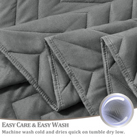 Ensemble de 3 pièces en gros de luxe personnalisé en polyester double king size épais et moelleux en microfibre Ensemble de literie à ultrasons pour l'été
