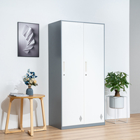 Armoire contemporaine à double porte en acier armoire pliable en métal pour étudiants pour atelier, hôtel ou appartement