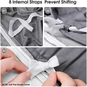 Housse <span class=keywords><strong>de</strong></span> couette en polaire polyester 100%, poids personnalisé, anti-acariens, résistante aux bactéries, non toxique, utilisation quatre saisons, tailles Queen/King - Product Image 3