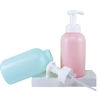 Bouteilles en plastique à pompe en mousse HDPE 300 ml/500 ml pour sérum de soin de la peau, crème pour le visage et nettoyant facial, emballage cosmétique (blanc/rose/bleu)