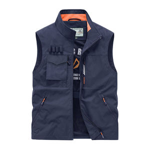 男性用カスタマイズ可能な薄い屋外ベスト登山用写真 & 釣りマルチポケットオーバーオールウェアラブルベストチョッキ - Product Image 6