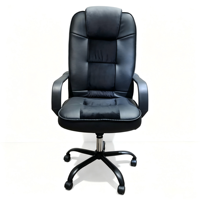 Chaise de bureau ergonomique en similicuir PU, pivotante, à dossier haut, pour dirigeant, avec base fixe, pour conférence et visiteur, vente en gros OEM