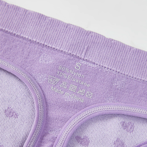 Populaire Violet amour tricoté haute élastique taille ondulée fille mi-taille string quatre saisons universel femmes sous-vêtements respirant - Product Image 6
