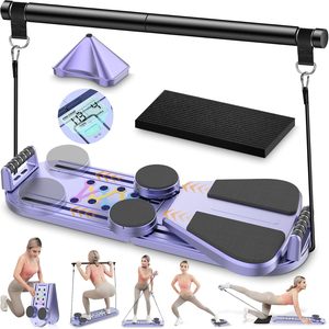 Tabla de ejercicios abdominales Wansheng 1080x410x75mm con rueda de rebote para entrenamiento de core en casa, abdominales y flexiones - Product Image 2