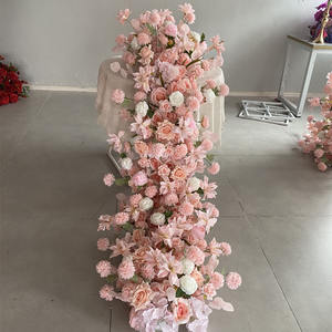 Chemin de table en fleurs artificielles blanches D-FR173, très demandé, pour mariage, décoration de luxe, en soie. - Product Image 6