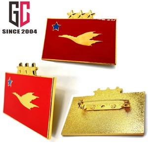 Pin de etiqueta de metal esmaltado duro, insignia de recuerdo de Vietnam con contenedor de seguridad, forma de paloma y estrella personalizada de fábrica, 12 años de experiencia - Product Image 4