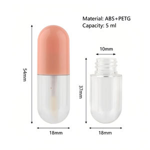 Tube de brillant à lèvres vide en plastique PP de 5 ml avec logo personnalisé MLM, mini capsule mignonne, pour huile à lèvres, emballage de maquillage, baume à lèvres - Product Image 4