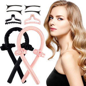Abeis Hair Curly <span class=keywords><strong>Heatless</strong></span> <span class=keywords><strong>Curling</strong></span> Rod bigodino per capelli, bigodino per capelli rullo di seta, <span class=keywords><strong>Set</strong></span> di fasce per arricciacapelli senza calore - Product Image 1