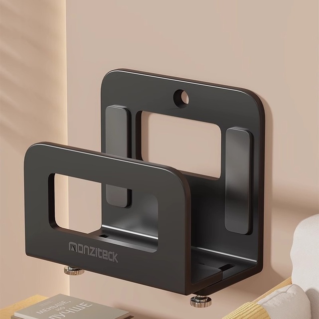 Aluminium Router Placement Rack WiFi Storage Organizer Wall-Mounted Punch-Free Minimalist Bracket Set-top Box