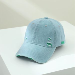 Nouvelle casquette de baseball lavable en denim réglable pour le printemps et l'été Casquette de baseball en tissu denim de couleur claire - Product Image 2