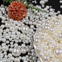 Perles rondes en plastique ABS imitation perle, pas chères, de 3, 4, 5, 6, 8, 10, 12 mm, avec trou, pour la fabrication de bijoux, vente en gros