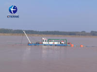 Drague de dragage à aspiration par jet personnalisée en usine, bateau de pompage de sable fluvial, navire de dragage pour l'extraction d'or alluvial avec moteur diesel