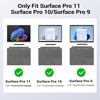 MoKo Frosted Black All-in-One Pro 9 Housse de protection robuste de qualité supérieure pour tablette Microsoft Surface Pro 9 10 11 13 pouces