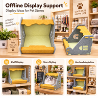 Lit de repos pour chat en feutre OEM en gros, chaise de repos intérieure pour animaux de compagnie, lit pour chat à design ouvert, couleur et taille personnalisées, emballage