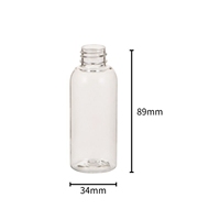 Flacon pulvérisateur PET transparent de 50 ml, vente en gros d'usine, brume ultra fine, rechargeable, format voyage, atomiseur d'eau cosmétique
