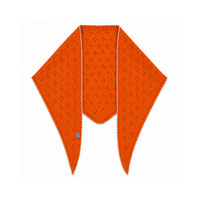 Écharpe triangulaire en laine 100% tricotée pour femmes, double usage avec dentelle ajourée, artistique et élégante, convient comme foulard coréen