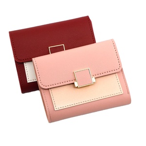 RTS Bulk Mixed Order Wholesale Lady Cover Letter Design PVC Lining Waterproof <b>Small</b> Short Size Women's Coin <b>Purse</b> Wallet - Product Image 2