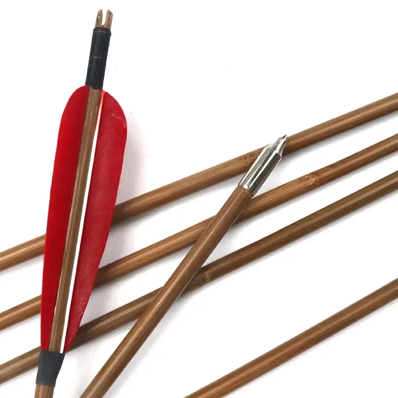 1 buah panah bambu kualitas tinggi untuk busur tradisional panahan berburu menembak luar ruangan