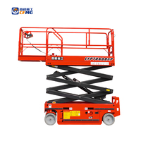 Plateforme élévatrice à ciseaux autopropulsée CFMG 6m, capacité 380kg, modèle CFPT0608NP, plateau pivotant, transmission 4x2, pour deux travailleurs, tâches aériennes