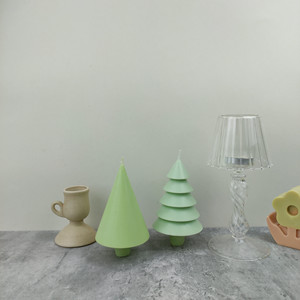 Kk104 Giáng Sinh Cây Nến Nhựa Khuôn Acrylic Sáp Đổ Công Cụ Phong Cách Ins Năm Lớp Hình Nón Giáng Sinh Cây Nến Thơm - Product Image 2