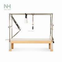 Reformer Pilates Cadillac en Bois Personnalisable, Équipement d'Entraînement Multifonctionnel et Durable pour la Rééducation, Idéal pour les Studios de Yoga