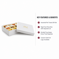 Boîte cadeau blanche avec couvercle en gros, boîte rigide avec plateau compartimenté doré pour bonbons et confiseries